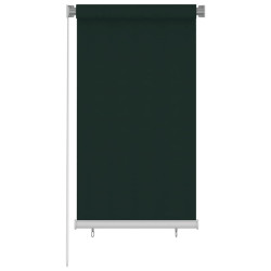 Estore de rolo para exterior 85 (l) x 140 (a) cm verde-escuro HDPE
