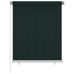 Estore de rolo para exterior 125 (l) x 140 (a) cm verde-escuro HDPE