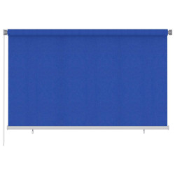 Estore de rolo para exterior 245 (l) x 140 (a) cm azul HDPE