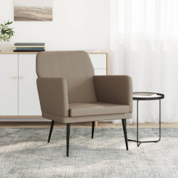 Cadeira c/ apoio braços 61x78x80 cm couro artificial cappuccino
