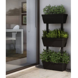 Floreiras de jardim 6 pcs 100 cm antracite