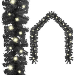 Grinalda de natal com luzes LED 20 m preto