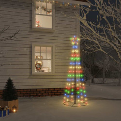Árvore de natal em cone 108 luzes LED 70x180 cm colorido