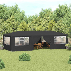 Tenda festas com paredes laterais 4x9m 90g/m² antracite