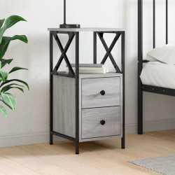 Mesa cabeceira 34x35,5x70 cm derivados madeira cinza sonoma