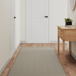 Tapete/passadeira 80x400 cm aspeto sisal platina