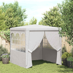 Tenda festas com paredes laterais 2,5x2,5m 90g/m² branco