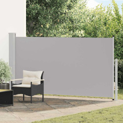 Toldo lateral retrátil para pátio 160x300 cm cinzento