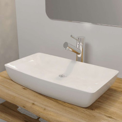 Cuvete cerâmica de luxo retangular branca 71 x 39 cm