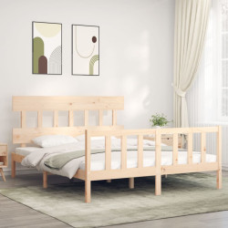 Cama sem colchão 160x200 cm madeira de pinho maciça