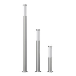 Rvs candeeiro de pé e27 230v, 3 pçs