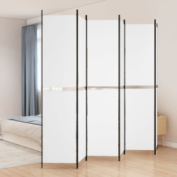 Divisória/biombo com 6 painéis 300x220 cm tecido branco
