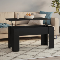 Mesa de centro 101x49x52 cm madeira processada preto
