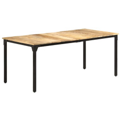 Mesa de jantar 180x90x76 cm madeira de mangueira áspera