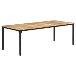 Mesa de jantar 220x100x76 cm madeira de mangueira áspera