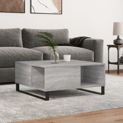Mesa de centro 80x80x36,5 cm derivados madeira cinzento sonoma