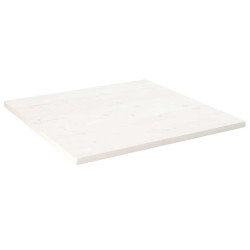 Tampo de mesa quadrado 80x80x2,5 cm pinho maciço branco