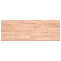 Tampo de mesa com bordas vivas carvalho tratado castanho-claro
