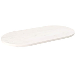 Tampo de mesa oval 110x55x2,5 cm pinho maciço branco