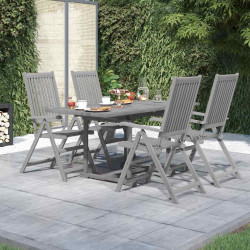 Conjunto de jantar p/ jardim 5 pcs madeira de acácia maciça