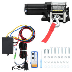 Guincho de cabo bloco de polia 12v com sem fio controle e placa 1360kg