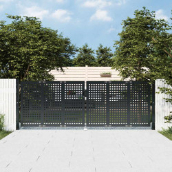 Portão de jardim em aço antracite 300x75 cm