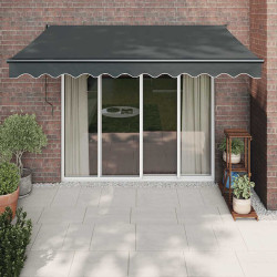 Toldo retrátil 3x2,5 m tecido e alumínio antracite