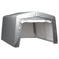 Tenda de armazenamento 370x370 cm aço cinzento