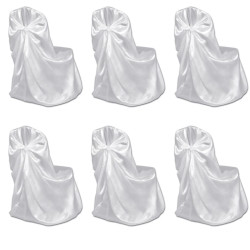 Capa de cadeira para casamento, banquete, em branco, 6 peças