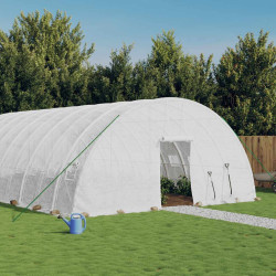Estufa com estrutura de aço 36 m² 6x6x2,85 m branco