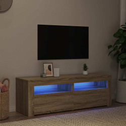 Móvel de TV com luzes LED 120x35x40 cm carvalho sonoma