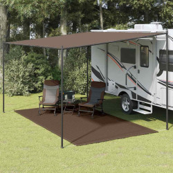 Tapete de campismo para tenda 250x400 cm castanho