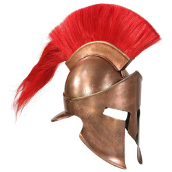 Capacete de soldado grego réplica larp aço cor cobre
