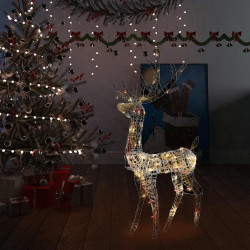 Rena decorativa de natal 140 leds 128 cm acrílico colorido
