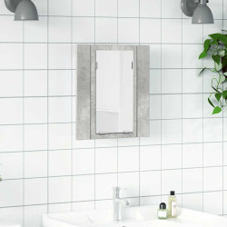Armário espelhado casa de banho LED acrílico cinza cimento