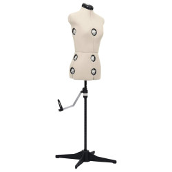 Manequim feminino ajustável tamanho s 33-40 cor creme