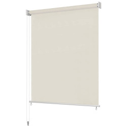Estore de rolo para exterior 165 (l) x 230 (a) cm creme