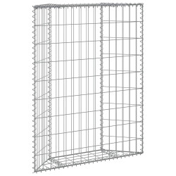 Canteiro elevado/cesto gabião trapézio 80x20x100 cm aço galvan.