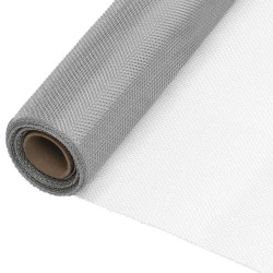 Rede de malha 60x1000 cm aço inoxidável prateado