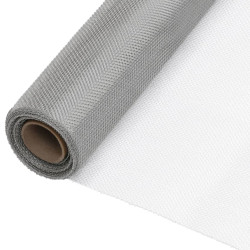 Rede de malha 80x500 cm aço inoxidável prateado