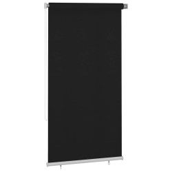 Estore de rolo para exterior 125 (l) x 230 (a) cm preto