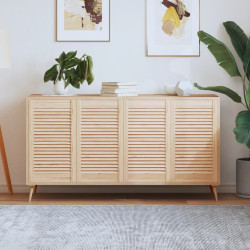 Portas de armário 4 pcs com design de persiana pinho maciço