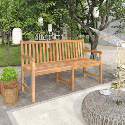 Banco de jardim 150 cm madeira de teca maciça
