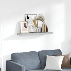 Prateleira de parede 80x23,5x3,8 cm MDF cinzento-cimento