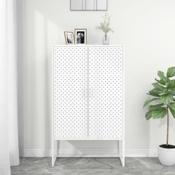 Aparador alto 80x35x135 cm aço branco