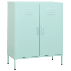 Armário de arrumação aço 80x35x101,5 cm verde-hortelã