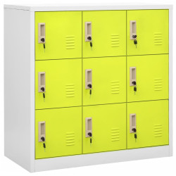Cacifo 90x45x92,5 cm aço cinzento-claro e verde