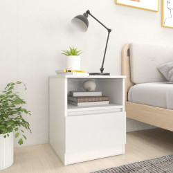 Mesa de cabeceira 40x40x50 cm derivados de madeira branco