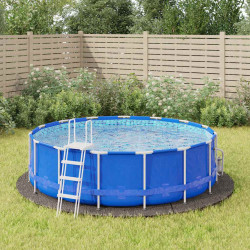 Pano para chão de piscinas ø396 cm poliéster geotêxtil cinza