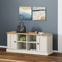 Sapateira vigo 106x35x45 cm madeira de pinho maciça branco